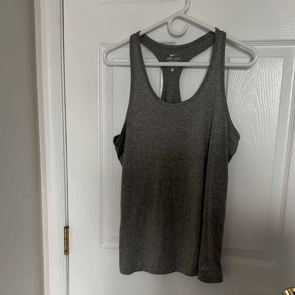 Nike Women's Grey Racerback Tank Top